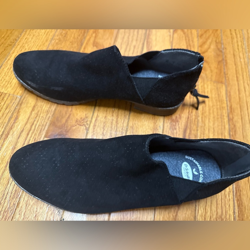 Dr Scholls Heal zipper boot Black Suede Comfort Shoes